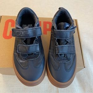 Camper Pursuit Blue leather and textile sneakers for kids 11K